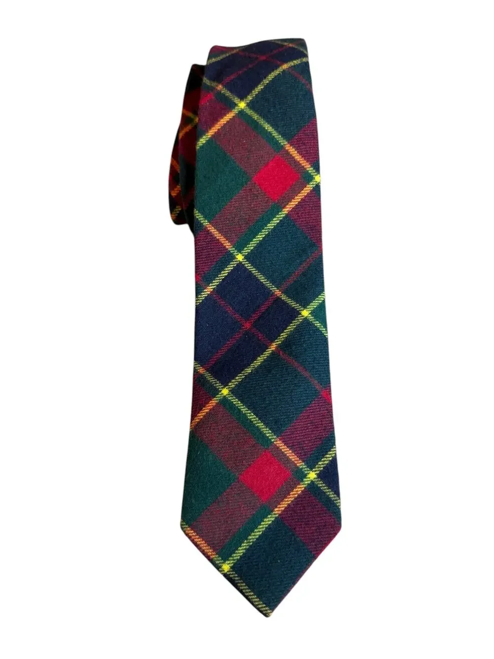 VintageTartan Plaid Cotton Flannel Tie